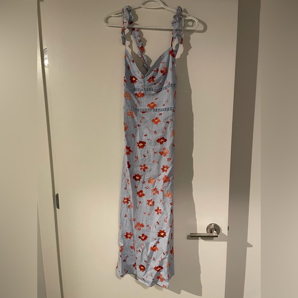 Zara printed linen midi dress. Small. - Picture 6 of 8